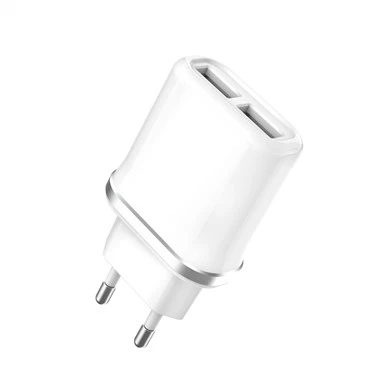 2 USB tau tawm tsam EU Charger
